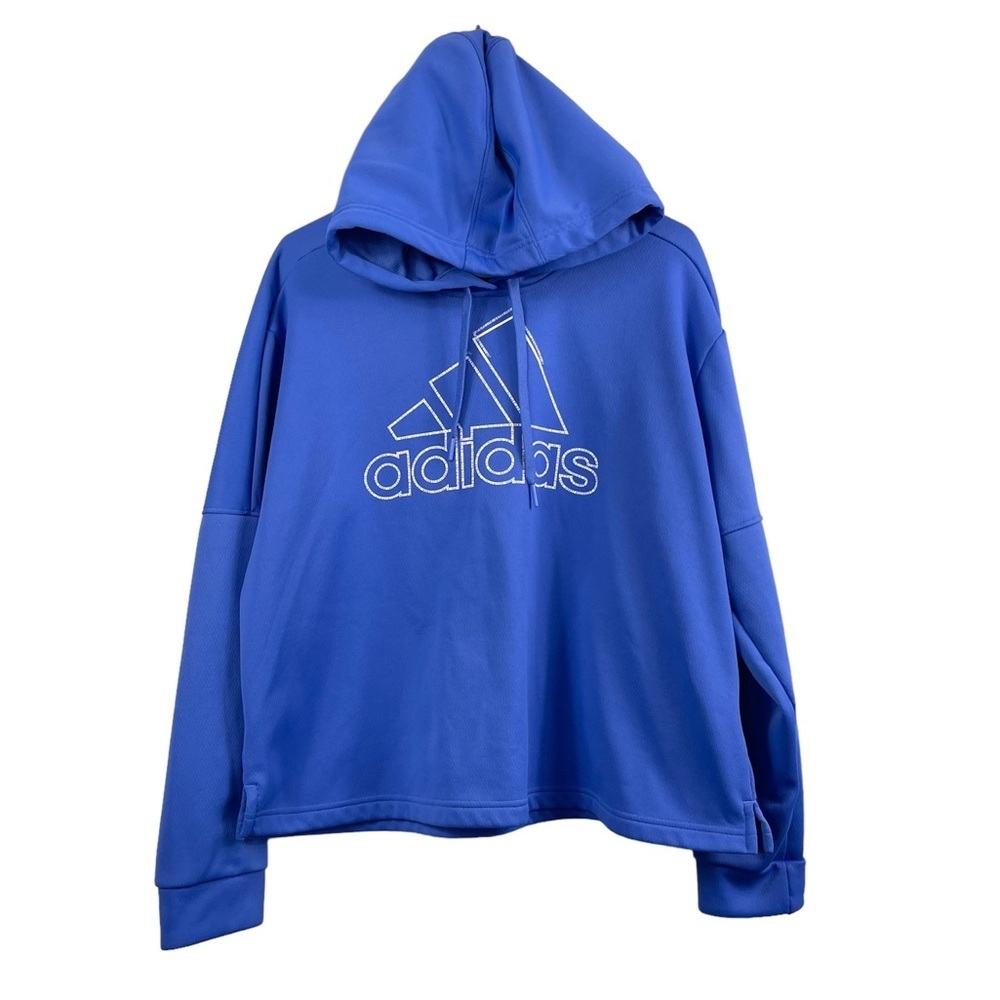 Adidas Womens Real Lilac Team Issue Pullover Hoodie Sweatshirt size XL